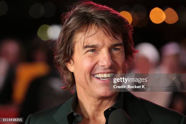 Tom Cruise attends the Australian Premiere of "Mission: Impossible - Dead Reckoning Part One" presented by Paramount Pictures and Skydance at ICC...