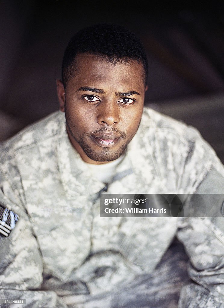 Portrait of USA army soldier