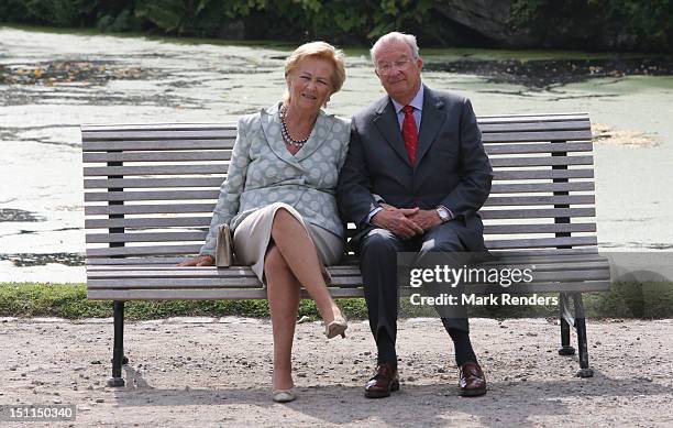 Queen Paola and King Albert of Belgium attend the Belgian Royal Family official photocall at Laeken Castle on September 2, 2012 in Brussels, Belgium.