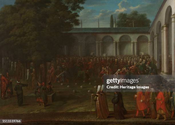 Cornelis Calkoen on his Way to his Audience with Sultan Ahmed III, circa 1727-circa 1730. Creator: Jean Baptiste Vanmour.