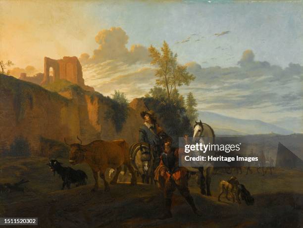 Italian Landscape with Soldiers, 1652-1700. Creator: Unknown.