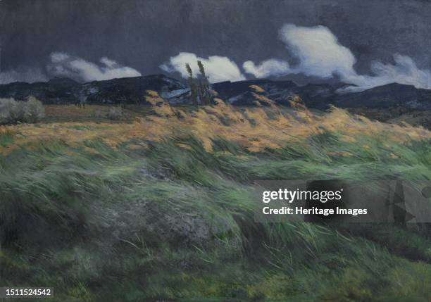 Landscape, 1895-1905. Clouds and grasses before the wind. Creator: Louis Patru.