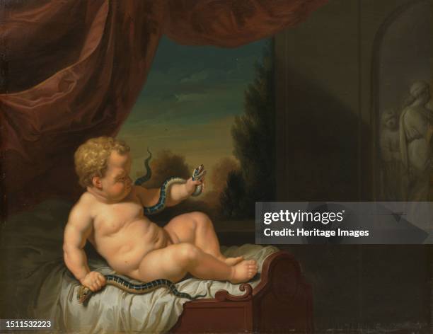 The Infant Hercules with a Serpent, 1700-1722. Creator: Pieter van der Werff.