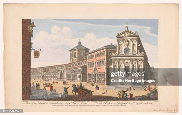View of the Church of Santo Spirito in Sassia in Rome, 1750. 'A View of the Church & Hospital of the Holy Ghost at Rome'. Creator: Thomas Bowles.