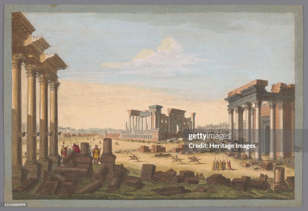 View Of The Ruins Of Monuments At Palmyra Seen From The Northwest Side