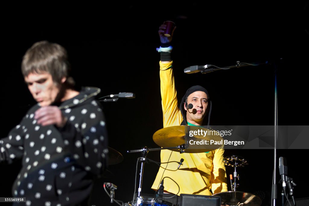 Rene Stone Roses Ian Brown and Reni of the Stone Roses perform on stage, Heineken ...