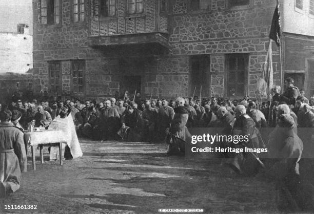 'Apres les victoires russes en Armenie; Un 'Te Deum' a Erzeroum en presence du grand-duc Nicolas', 1916. From "Collection de la Guerre IV....