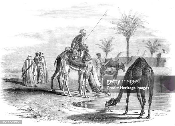 Village on the Borders of the Desert, 1857. 'The outskirt of the Desert has just been reached: this is the last permanent village or shelter of any...