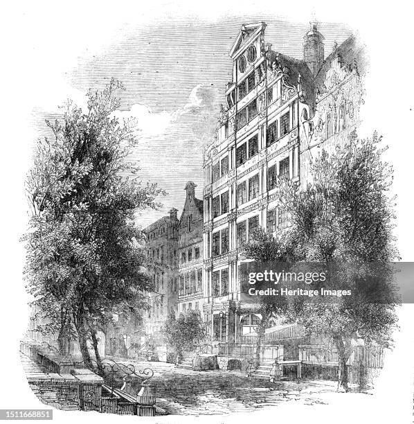 The English House in Dantzic, 1857. Building in Gdansk, Poland, built by Hans Kramer in 1568-1570. 'This is an interesting specimen of the...