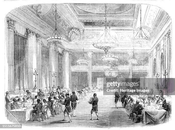 Grand Banquet to the Knights of St. Patrick, in Dublin Castle, 1857. 'A grand Chapter of the Most Illustrious Order of St. Patrick was held...in the...