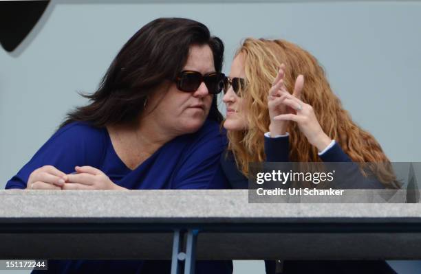 Rosie O'Donnell and Michelle Rounds attend the 2012 US Open at USTA Billie Jean King National Tennis Center on September 2, 2012 in New York City.