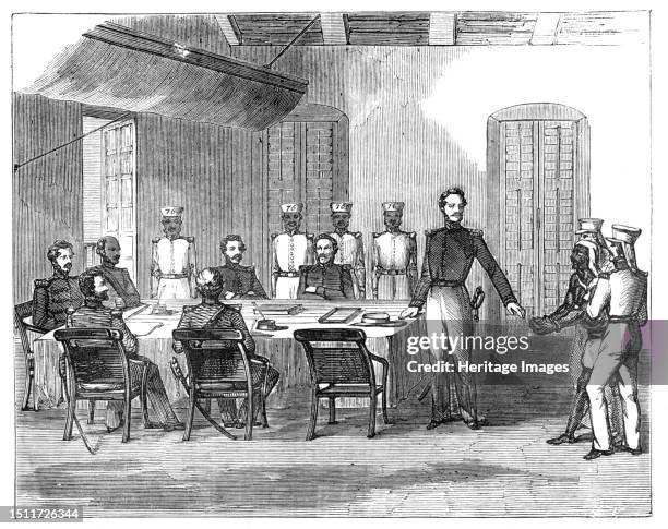 Trial of Native Prisoner by General Court-Martial, at the Main Guard, Fort William, Calcutta, 1857. '...a native was tried for attempting to seduce...