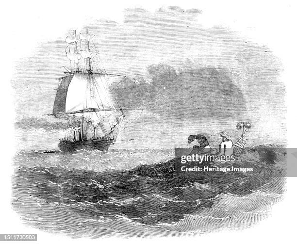 Rescue of Capt. Baker and a Seaman by the Royal Mail Steamer "England", 1857. '...Archelaus Baker...master of the whaling barque Henry H. Crape, of...