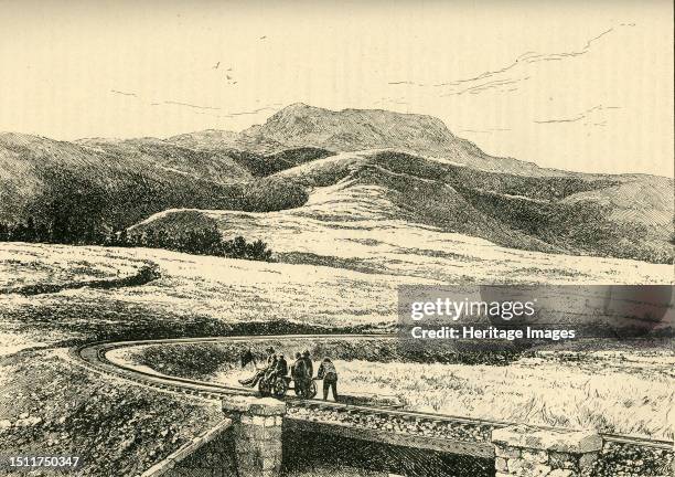 Majuba', circa 1900. South Africa. Site of the Battle of Majuba Hill , the final and decisive battle of the First Boer War. Illustration from a...