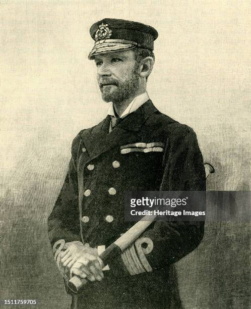 Admiral Seymour', circa 1900. Portrait of British Royal Navy officer Edward Hobart Seymour; served in the Black Sea during the Crimean War, fought in...
