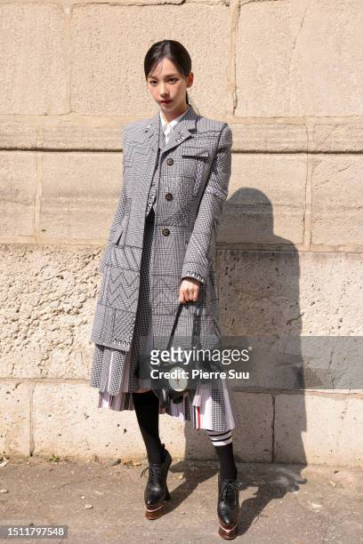 Karina attends the Thom Browne Haute Couture Fall/Winter 2023/2024 show as part of Paris Fashion Week at Palais Garnier on July 03, 2023 in Paris,...