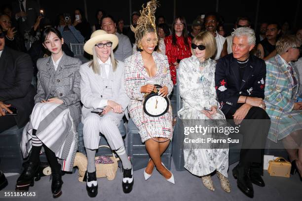 Karina,Diane Keaton,Cardi B,Anna Wintour and Baz Luhrmann attends the Thom Browne Haute Couture Fall/Winter 2023/2024 show as part of Paris Fashion...