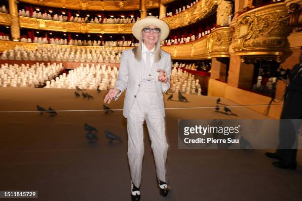 Diane Keaton caption here>> attends the Thom Browne Haute Couture Fall/Winter 2023/2024 show as part of Paris Fashion Week on July 03, 2023 in Paris,...