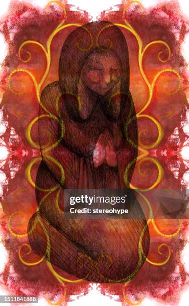 red mourning - burnt stock illustrations