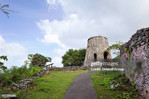 annaberg sugar mill ruins, st. john - us virgin islands stock pictures, royalty-free photos & images