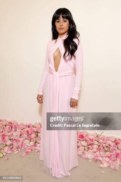 Camila Cabello attends the Giambattista Valli Haute Couture Fall/Winter 2023/2024 show as part of Paris Fashion Week on July 03, 2023 in Paris,...