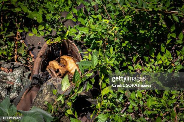 The dead body Russian soldier seen at the side of the road in the village of Storozheve. Ukraine has continued its counter-offensive in the east and...