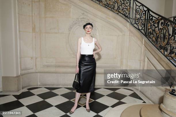 Elizabeth Debicki attends the Christian Dior Haute Couture Fall/Winter 2023/2024 show as part of Paris Fashion Week on July 03, 2023 in Paris, France.
