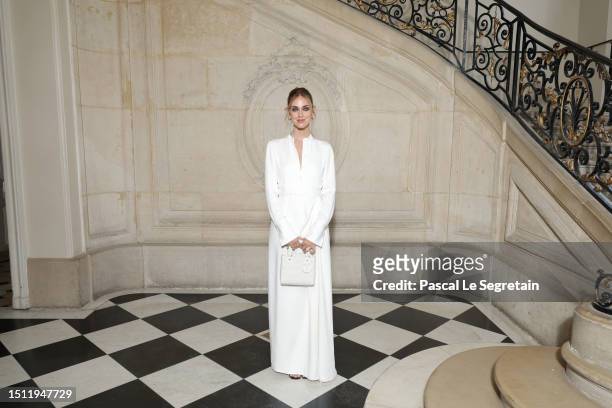 Chiara Ferragni attends the Christian Dior Haute Couture Fall/Winter 2023/2024 show as part of Paris Fashion Week on July 03, 2023 in Paris, France.