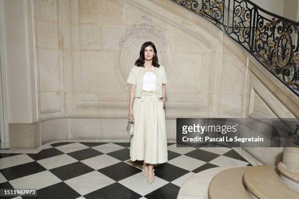 Alexandra Daddario attends the Christian Dior Haute Couture Fall/Winter 2023/2024 show as part of Paris Fashion Week on July 03, 2023 in Paris,...