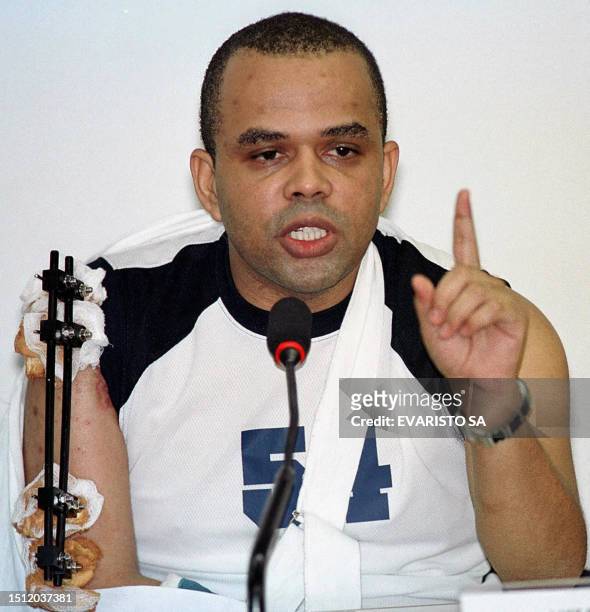 File photo taken 15 May 2001 in Brasilia of drug traffiker Luiz Da Costa, known as "Fernadinho Beira Mar". Fotografía tomada el 15 de mayo de 2001 en...