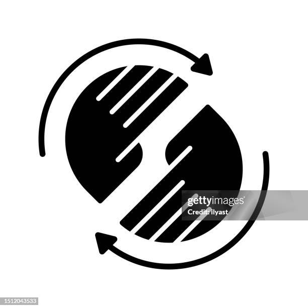 building connections black line & fill vector icon - employee engagement logo stock illustrations