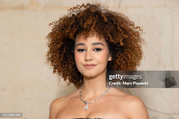 Lena Mahfouf attends the Christian Dior Haute Couture Fall/Winter 2023/2024 show as part of Paris Fashion Week on July 03, 2023 in Paris, France.