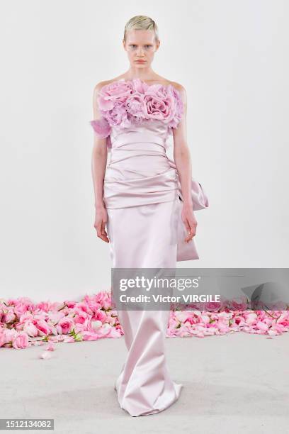 Model walks the runway during the Giambattista Valli Haute Couture Fall/Winter 2023-2024 fashion show as part of the Paris Haute Couture Fashion Week...