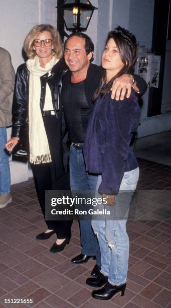 Singer Paul Anka, wife Anne DeZogheb and daughter Amanda Anka attending the premiere party for "Sommersby" on January 2, 1993 at Chasen's Restaurant...