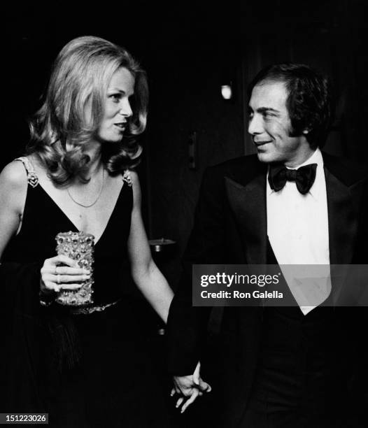 Singer Paul Anka and wife Anne DeZogheb attending "Legends Fashion Show" on November 5, 1974 at the Waldorf Hotel in New York City, New York.