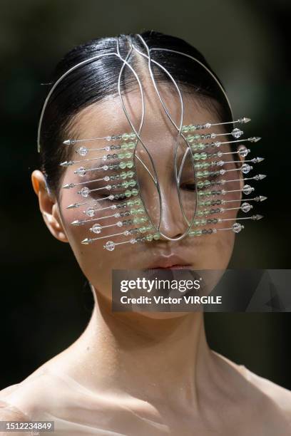 Model walks the runway during the Iris Van Herpen Haute Couture Fall/Winter 2023-2024 fashion show as part of the Paris Haute Couture Fashion Week on...