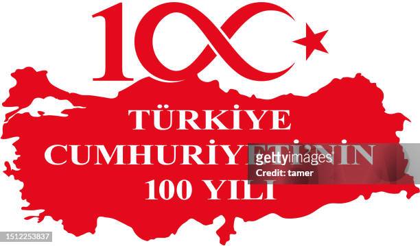 celebrations of the 100th anniversary of the republic of türkiye. 29 october. 1923 - 2023, republic day. - 29 ekim stock illustrations