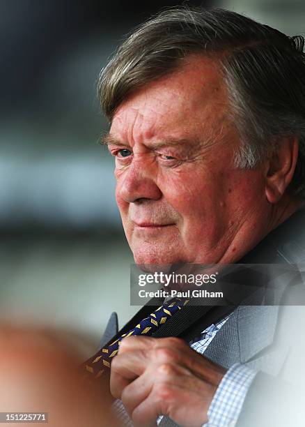 Ken Clarke sits the stands during day one of the LV County Championship Division One match between Surrey and Nottinghamshire at The Kia Oval on...