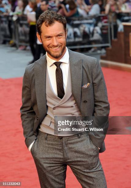 Jude Law attends the UK Film Premiere of Anna Karenina on September 4, 2012 in London, United Kingdom.