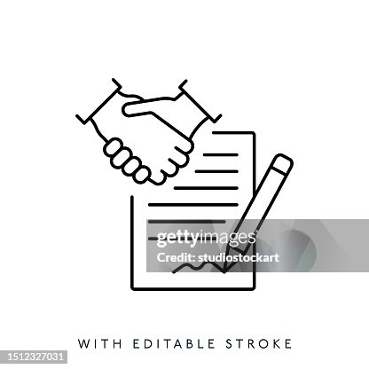 Contract Line Icon Editable Stroke Contract Line Icon Editable Stroke