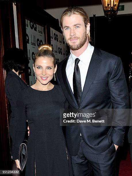 Elsa Pataky and Chris Hemsworth arrive at the GQ Men Of The Year Awards 2012 at The Royal Opera House on September 4, 2012 in London, England.