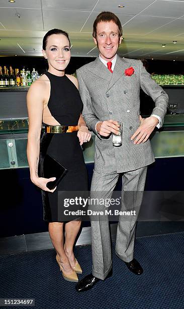 Victoria Pendleton and Bradley Wiggins arrive at the GQ Men Of The Year Awards 2012 at The Royal Opera House on September 4, 2012 in London, England.