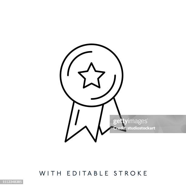 black line rosette icon.editable stroke - wow icon stock illustrations