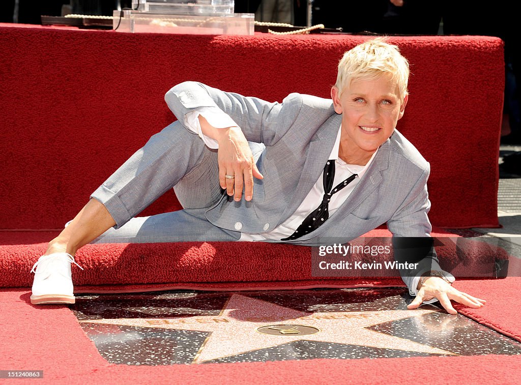 Ellen DeGeneres Honored On The Hollywood Walk Of Fame