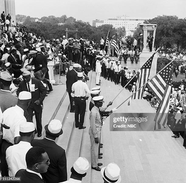 News -- MARCH ON WASHINGTON FOR JOBS AND FREEDOM 1968 -- Pictured: Civil Rights activists gather on the steps of the Lincoln Memorial during the...