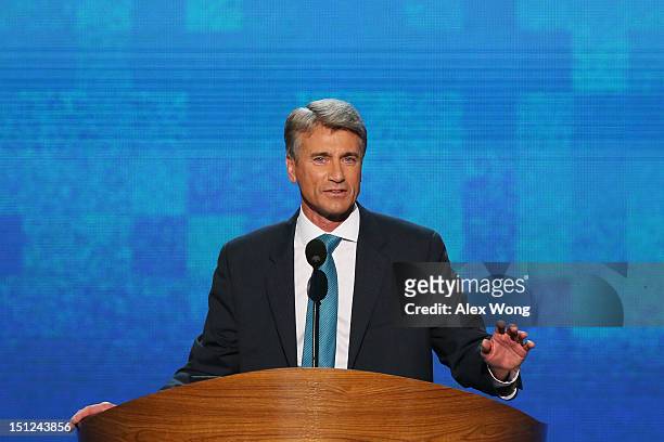 Mayor of Minneapolis R.T. Rybak speaks during day one of the Democratic National Convention at Time Warner Cable Arena on September 4, 2012 in...