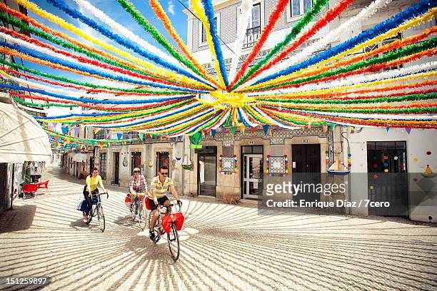 touring in portuguese village - foreign cultures stock pictures, royalty-free photos & images
