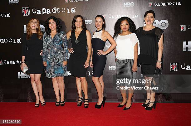 Cast members of "Capadocia" Monica Huarte, Maru Bravo, Claudette Maille, Mariannela Catano, Amorita Rasgado and Gabriela Roel arrive at the...