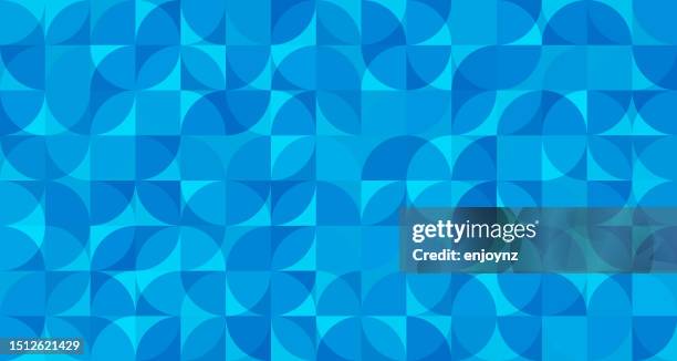 seamless blue retro pattern background wallpaper - funky texture stock illustrations