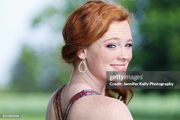 redheaded teen girl - jennifer kelly stock pictures, royalty-free photos & images